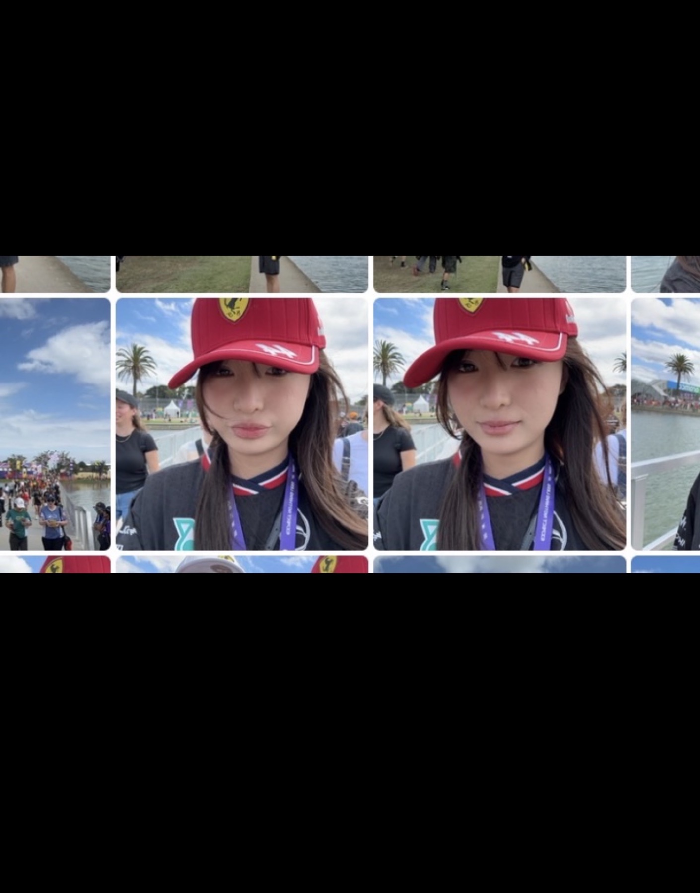 Sylvia at a Formula 1 event