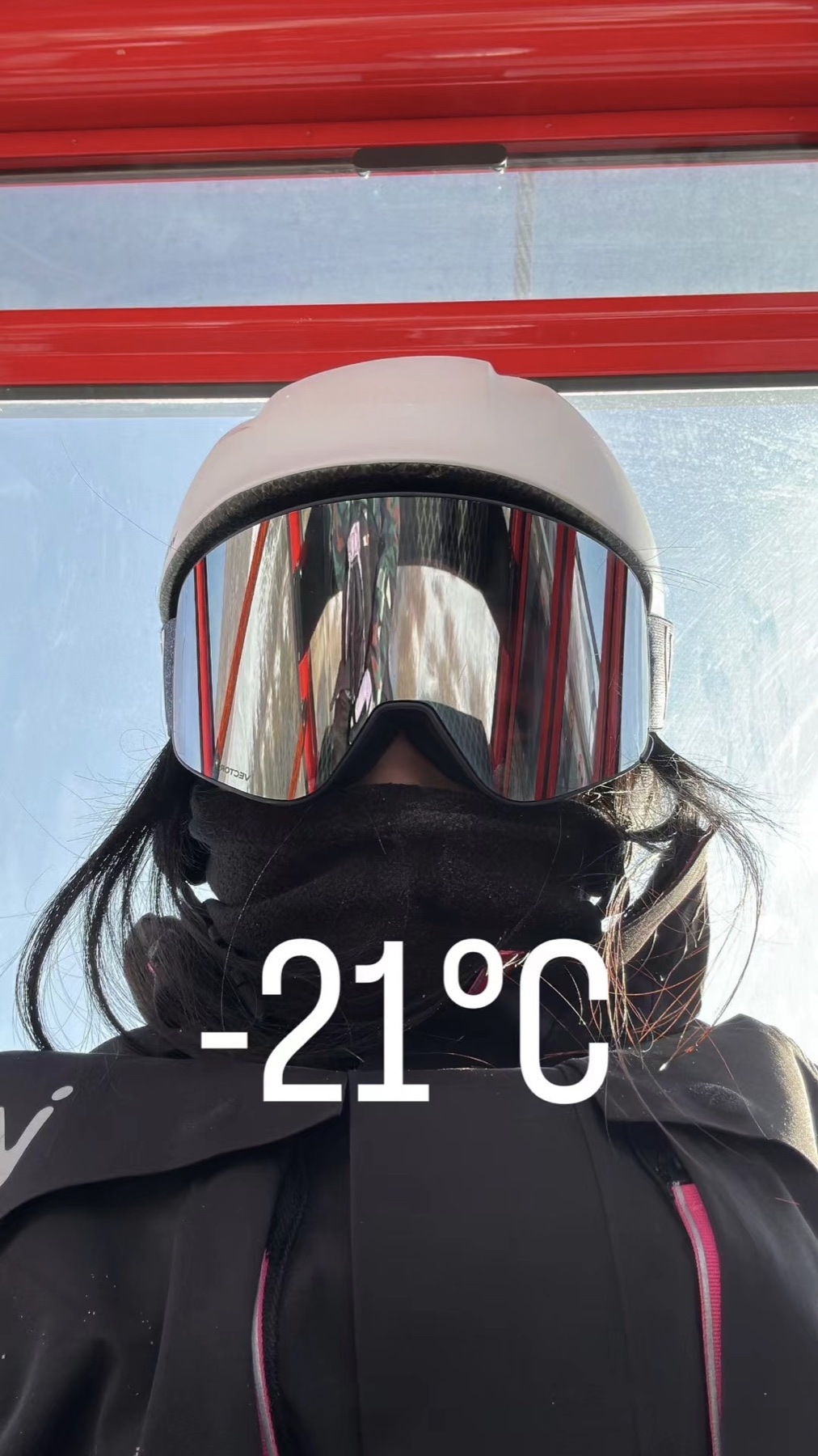 Sylvia skiing